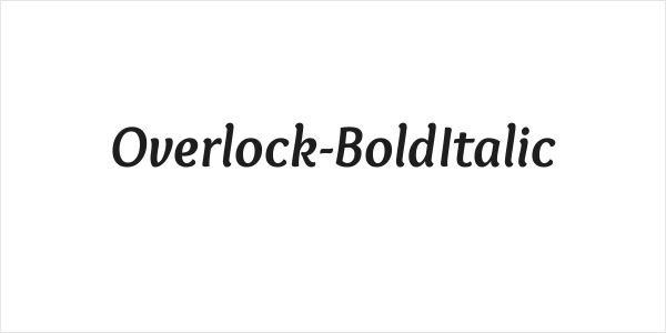 Overlock-BoldItalic Logo