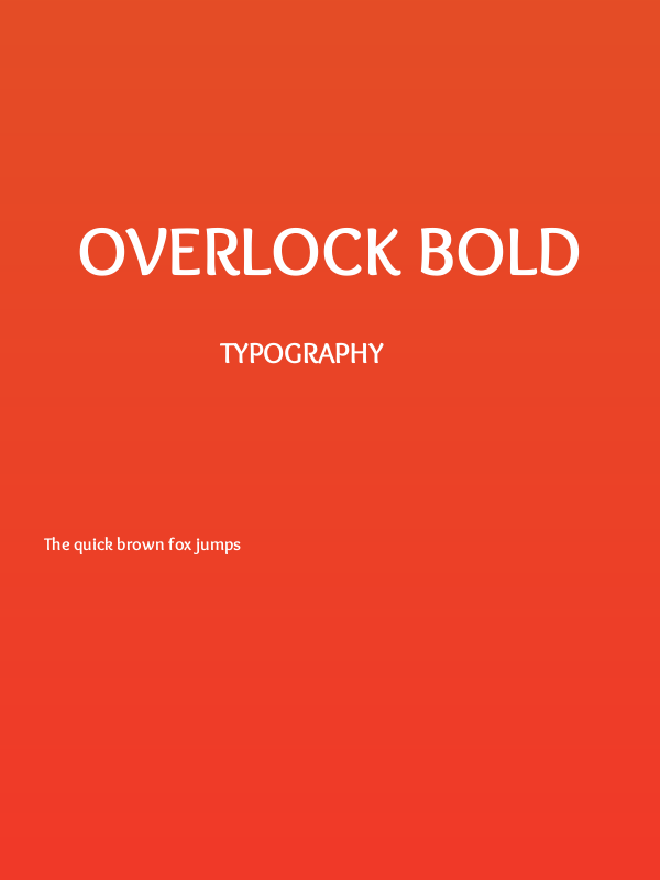 Overlock Bold Poster