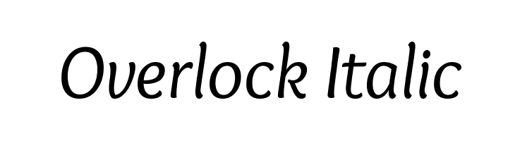 Overlock Italic Font