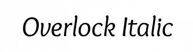 Overlock Italic  Скачать бесплатные шрифты