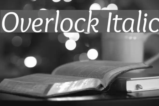 Overlock Italic Font examples