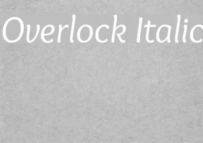 Overlock Italic Font examples