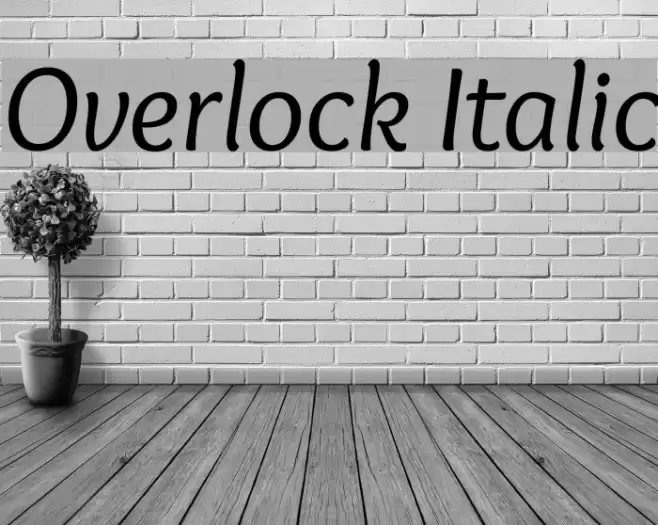 Overlock Italic Font examples