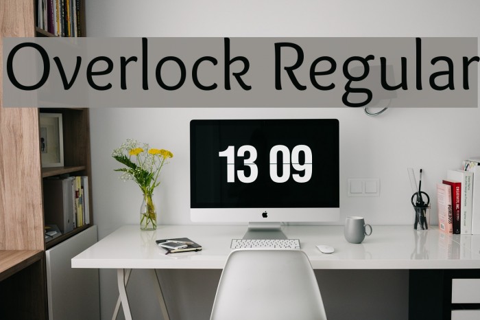 Overlock Regular Шрифта examples