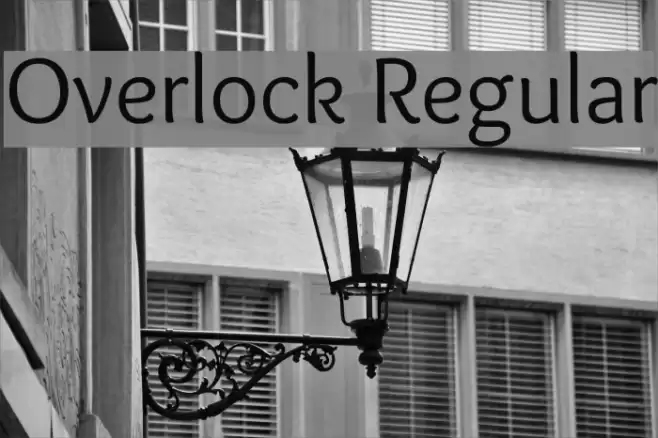 Overlock Regular Font examples