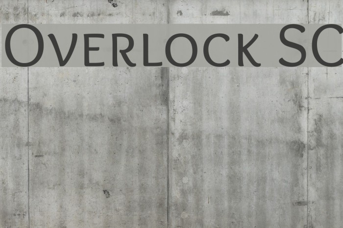Overlock SC Font examples