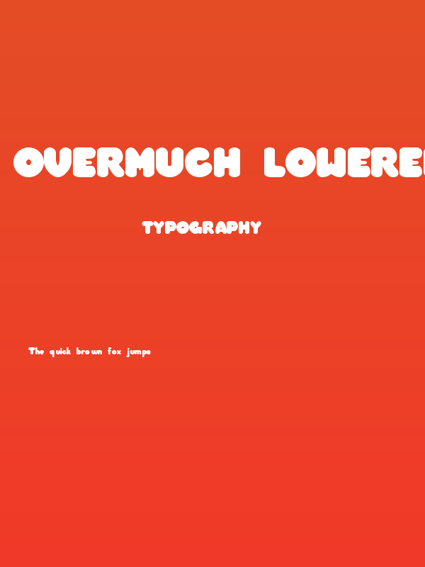 Overmuch Lowered+ Poster