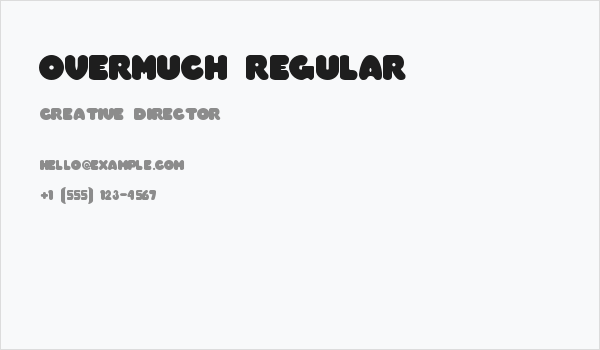 Overmuch Regular Business Card