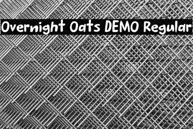 Overnight Oats DEMO Regular Schriftart examples