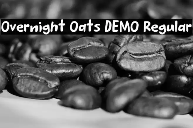Overnight Oats DEMO Regular Schriftart examples