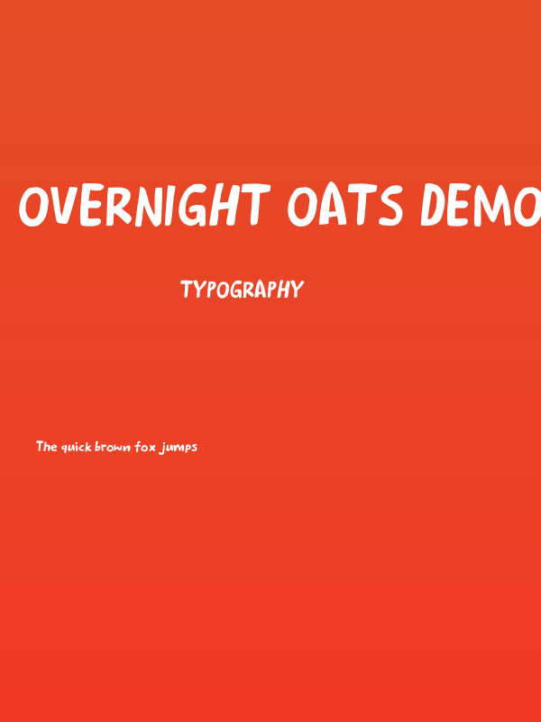 Overnight Oats DEMO Regular Poster