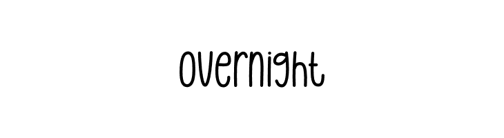 Overnight  Frei Schriftart Herunterladen