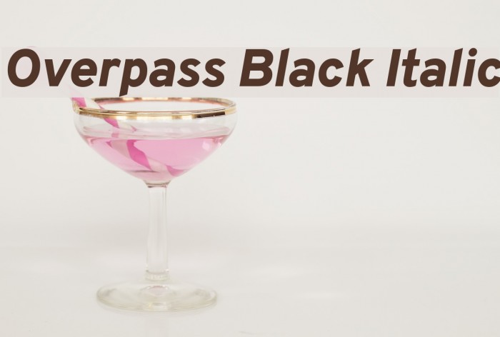 Overpass Black Italic Font examples