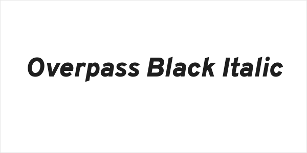 Overpass Black Italic Logo