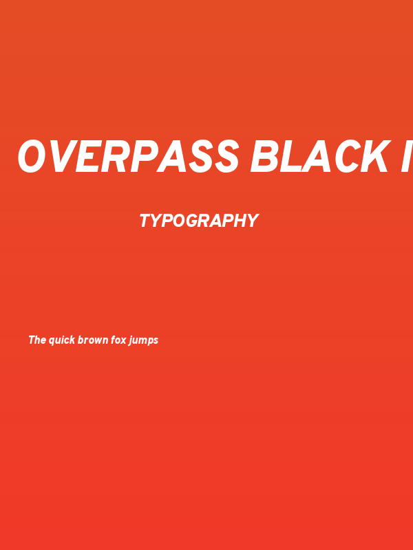 Overpass Black Italic Poster