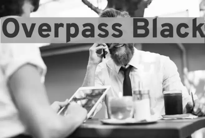 Overpass Black Font examples