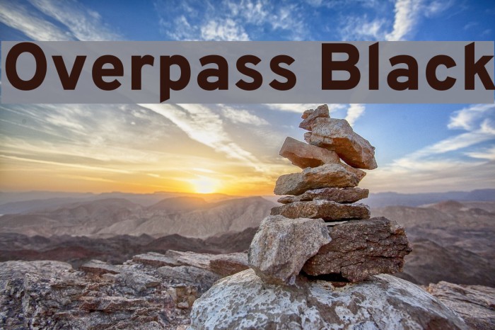 Overpass Black Schriftart examples