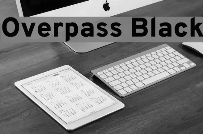 Overpass Black Font examples