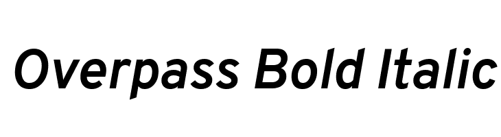 Overpass Bold Italic  لخطوط تنزيل