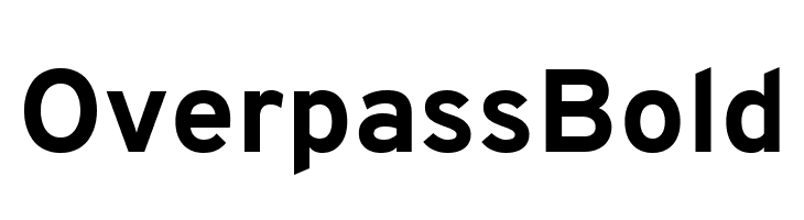 Overpass Bold  フリーフォントのダウンロード