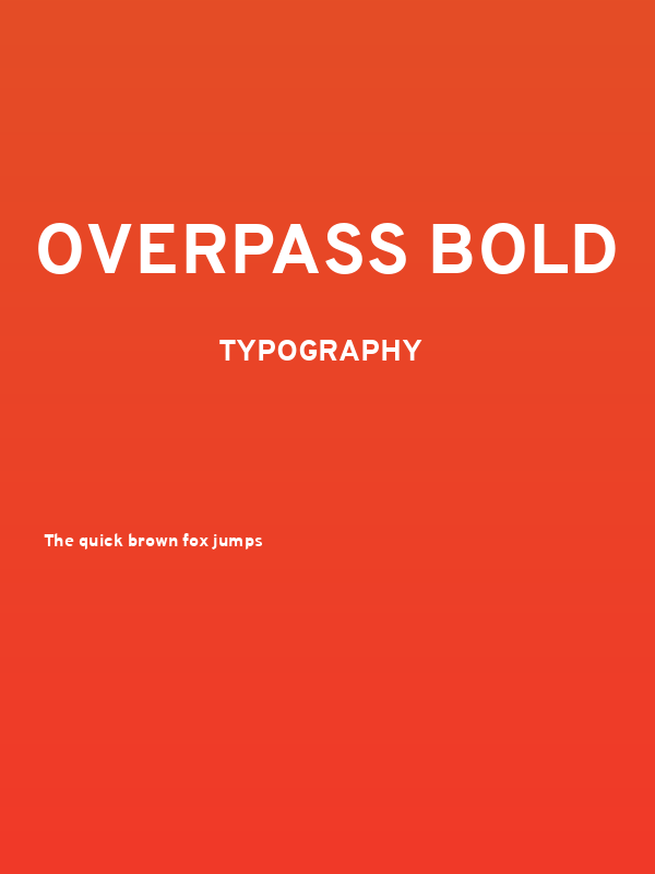 Overpass Bold Poster