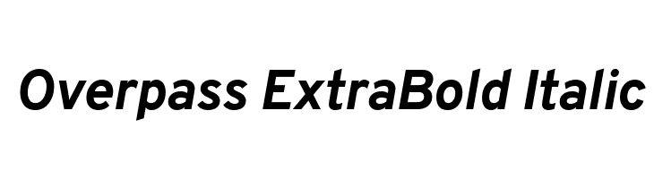 Overpass ExtraBold Italic Font