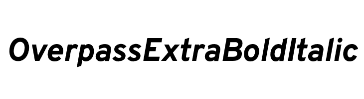 Overpass ExtraBold Italic  免费字体下载