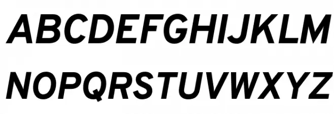 Overpass ExtraBold Italic Schriftart Groß