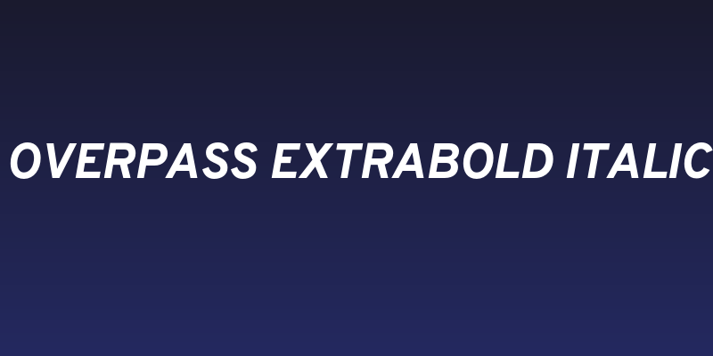 Overpass ExtraBold Italic Social Header