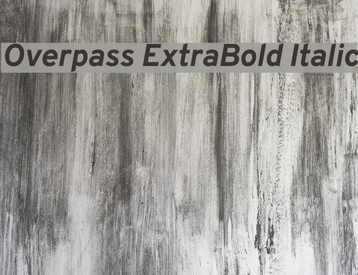 Overpass ExtraBold Italic Font examples