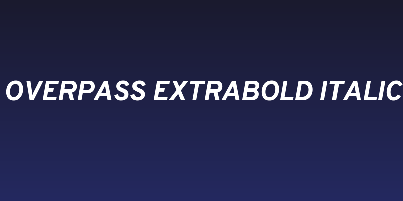 Overpass ExtraBold Italic Social Header