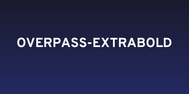 Overpass-ExtraBold Social Header
