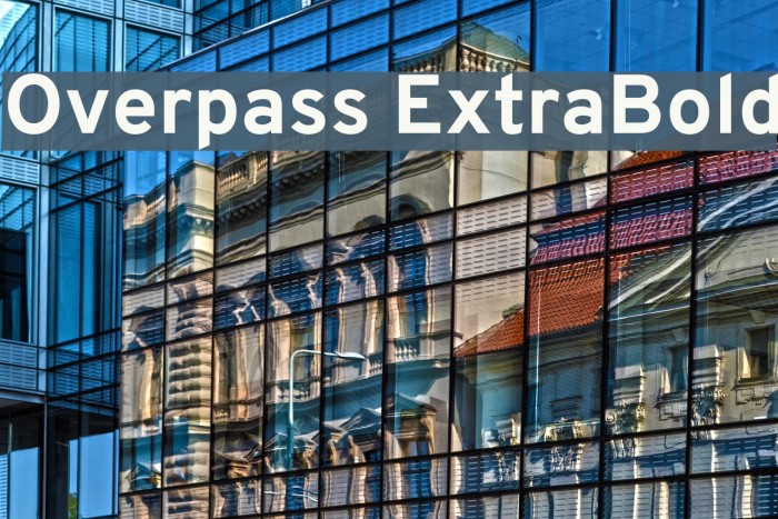 Overpass ExtraBold Font examples