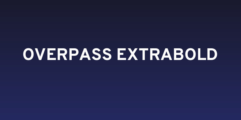 Overpass ExtraBold Social Header