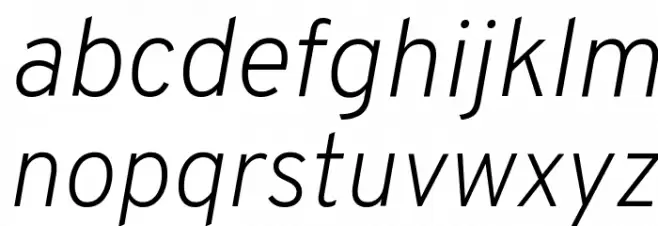 Overpass ExtraLight Italic फ़ॉन्ट लोअरकेस