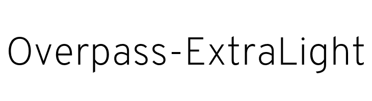 Overpass-ExtraLight  Descarca Fonturi Gratis