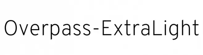 Overpass-ExtraLight  Descarca Fonturi Gratis