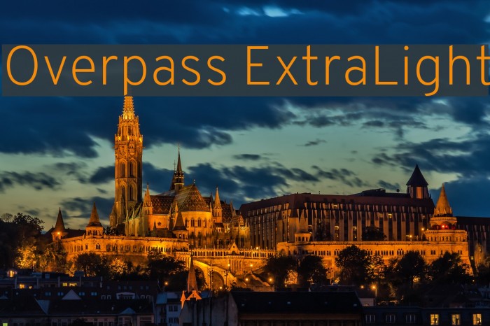 Overpass ExtraLight Font examples