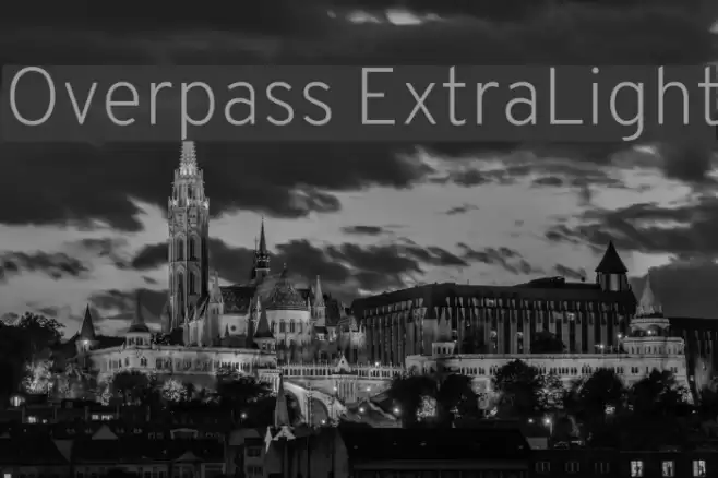 Overpass ExtraLight Font examples