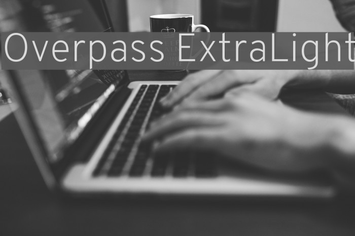 Overpass ExtraLight Font examples