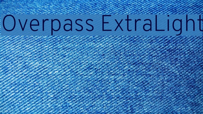Overpass ExtraLight Font examples