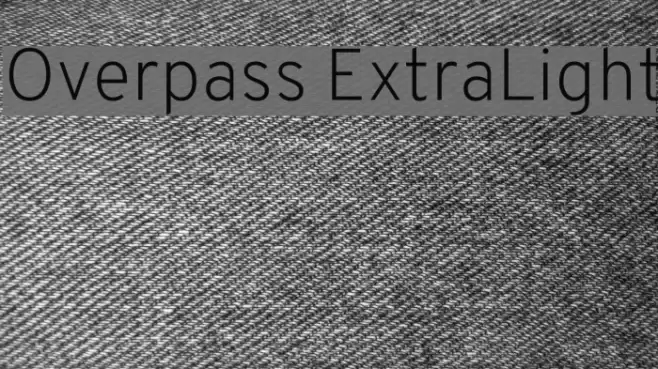 Overpass ExtraLight Font examples