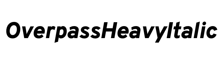 Overpass Heavy Italic  フリーフォントのダウンロード
