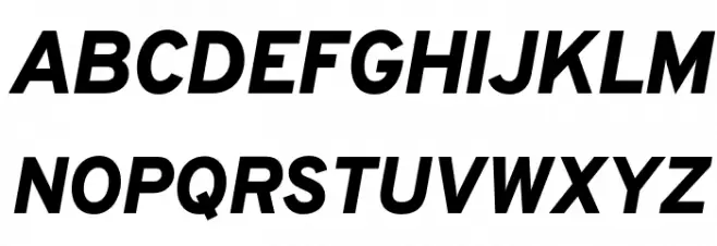 Overpass Heavy Italic फ़ॉन्ट अपरकेस