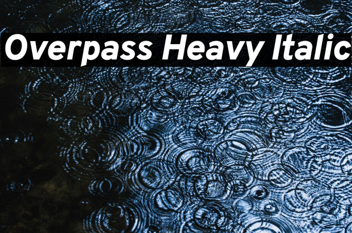 Overpass Heavy Italic Example 1