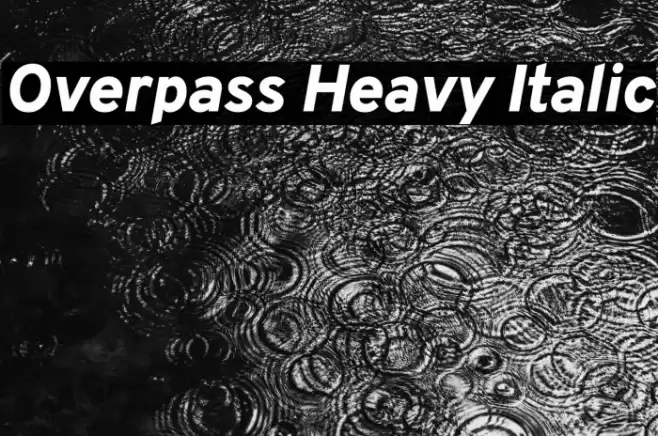 Overpass Heavy Italic Font examples