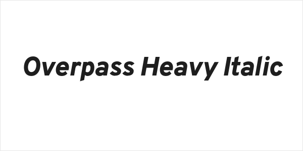 Overpass Heavy Italic Logo