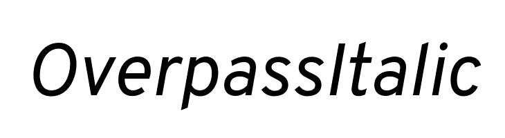 Overpass Italic  フリーフォントのダウンロード