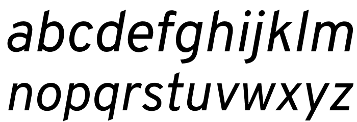 Overpass Italic Font LOWERCASE
