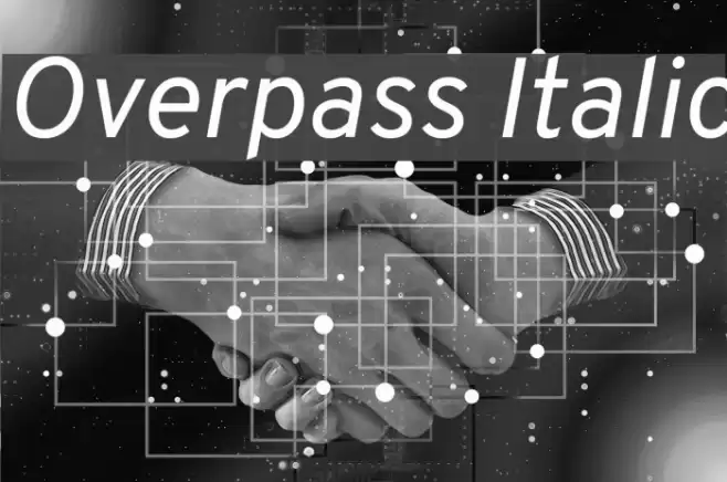 Overpass Italic Font examples